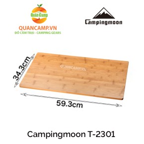 Phụ kiện mặt bàn gỗ tre Campingmoon T-2301 đặt trên kệ Campingmoon