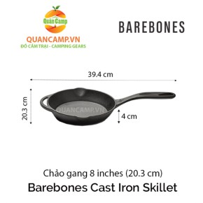 Chảo gang chống dính Barebones Cast Iron Skillet 8 inches (20.3 cm)