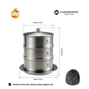 Nồi / Xửng hấp 3 tầng cỡ lớn Campingmoon S363-3S