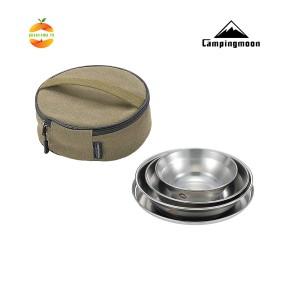 Bộ bát chén đĩa inox Campingmoon S395-1S (4 món)