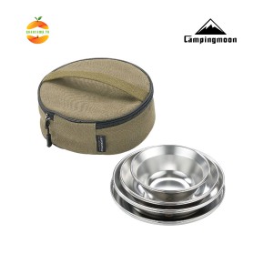 Bộ bát chén đĩa inox Campingmoon S395-2S (8 món)