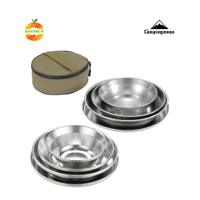 Bộ bát chén đĩa inox Campingmoon S395 / BKS395 - 3S (12 món)