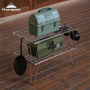 Kệ inox để đồ đa năng Campingmoon T-235A-2T (Kệ đôi kèm túi đựng) T235A-2T T 235A 2T