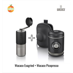 Combo Máy pha cà phê Wacaco Picopresso và cối xay cà phê Wacaco Exagrind
