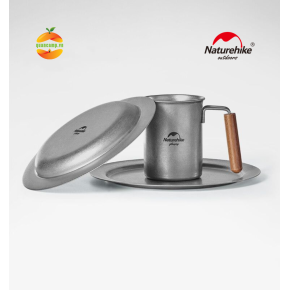 Bộ cốc, đĩa, dụng cụ ăn dã ngoại bằng thép Naturehike NH21SJ001