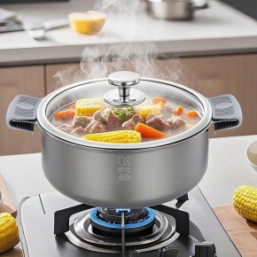 Nồi titanium nắp thuỷ tinh KEITH Titanium Ti8125 - 5500ml