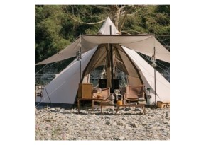 Lều cắm trại Glamping hình chóp Pyramid 5 - 8 người hình bát giác với ống khói Naturehike NH20ZP014